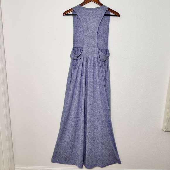 Victoria’ Secret summer beach racer back cutout maxi dress size medium blue gray - Picture 9 of 12